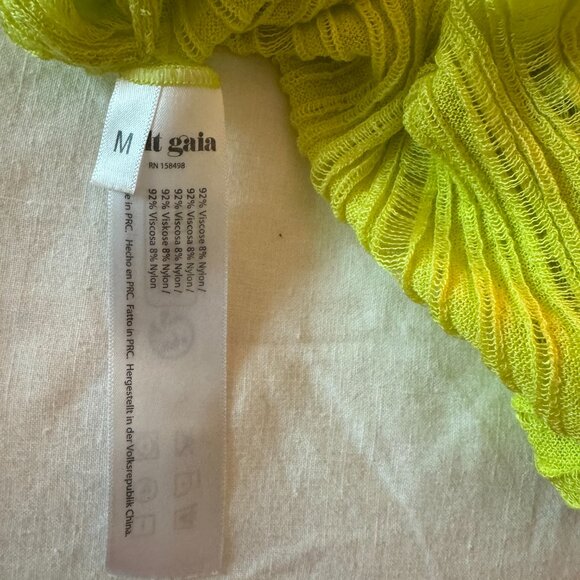 Cult Gaia June Knit Coverup In Citron - Picture 7 of 7